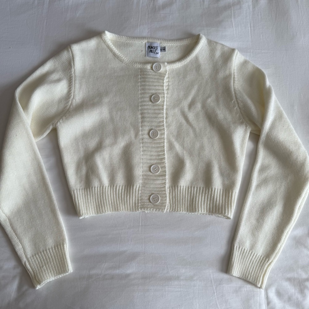 Princess Polly Cream Cardigan